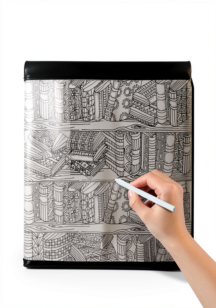 Tracing book displayed on Kindle Scribe with on-page writing example